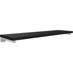 CERANO Deska pod umyvadlo Navira Pro + 2 skryté konzole - černá matná - 120x46x3,6 cm