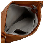 Trendy dámská koženková crossbody kabelka Vaka, hnědá