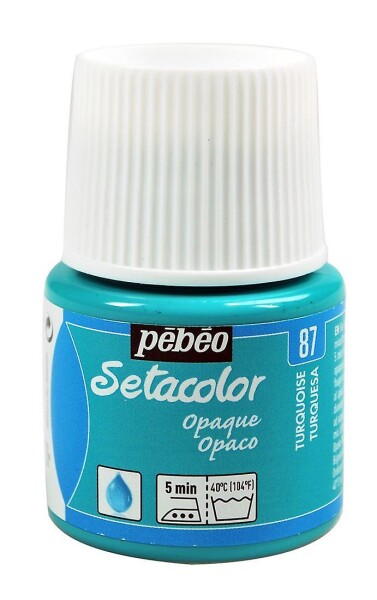 Barva na textil Pébéo Setacolor Opaque 45 ml - Tyrkysová 87