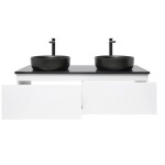 Koupelnová skříňka s krycí deskou SAT B-WAY 119x30x45 cm bílá lesk BWAY120WTKUB BWAY120WTKUB