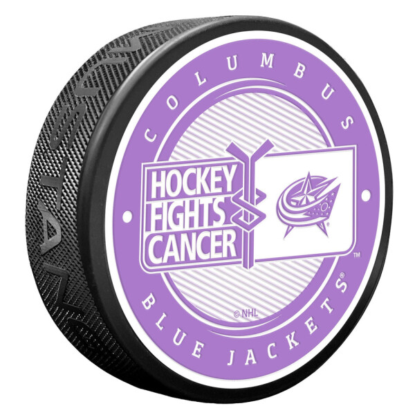Mustang Puk Columbus Blue Jackets NHL Hockey Fights Cancer