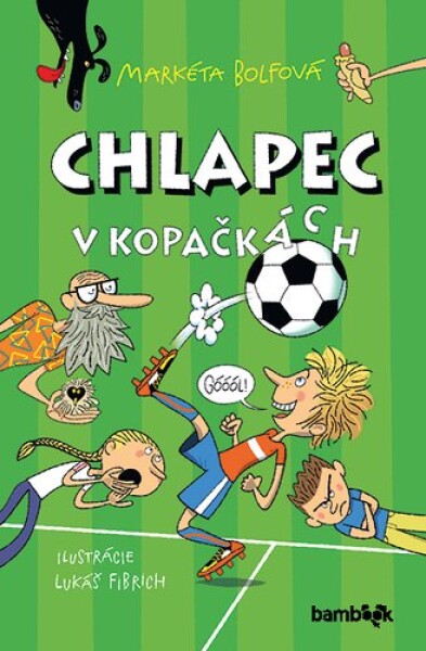 Chlapec kopačkách