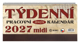 Pracovní kalendář 2027 MIDI Retro