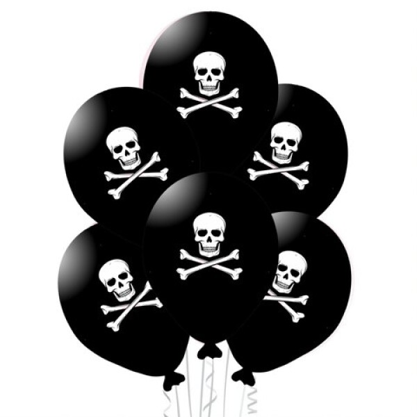 Balonek pirát černý 6 ks Balonek pirát černý 6 ks