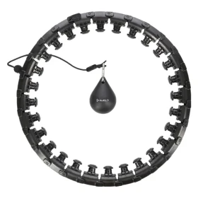 HMS HHW12 Masážní hula hoop plus size se závažím černá (5907695545289)