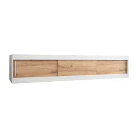 Nástavec na skříň Abi Barva korpusu: Bílá, Rozměry: 250 cm, Dveře: Dub artisan