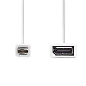 Nedis Redukce Mini DisplayPort - DisplayPort bílá / Redukce / DisplayPort 1.2 / 21,6 Gbps / 0,2 m (CCGB37450WT02)