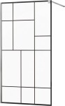 MEXEN - KIOTO Sprchová zástěna WALK-IN 110x200 cm 8 mm, chrom, černý vzor 2 800-110-101-01-78
