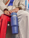 Hydro Flask Wide Mouth Travel Bottle with Flex Straw Cap (710 ml) Harbor Blue