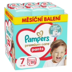 Pampers Premium Care plenkové Kalhotky Velikost 7, 80 Plenky, 15kg+