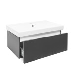 Koupelnová skříňka s umyvadlem SAT Feel 80x30x46 cm antracit mat SATFEEL80ANTU1 SATFEEL80ANTU1