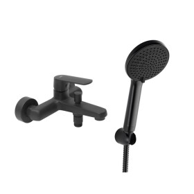 Vanová baterie SAT Feel s vanovým setem 150 mm černá matná SATBSFEEL222CSET1 SATBSFEEL222CSET1