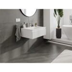 MEXEN/S - Rivel koupelnová skříňka 70 cm s umyvadlem Vela, 1 šuplík, reliéf , bílá mat 91A20-07023-1-BF01-W23M01