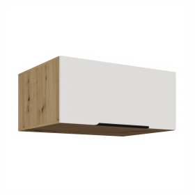Horní skříňka Aria 80 NAGU-36 1F Barva korpusu: Dub artisan, Barva dvířek: WH - Crystal white AFM