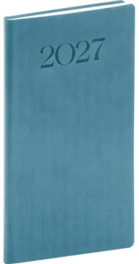 NOTIQUE Biella 2027 modrý / Kapesní diář / 9 x 15,5 cm
