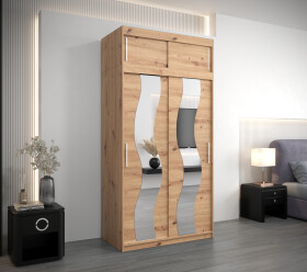Šatní skříň Abi Se s nástavcem Barva korpusu: Dub artisan, Rozměry: 120 cm, Dveře: Dub artisan