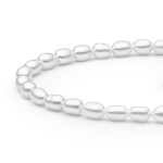 Perlový náramek Tália - stříbro 925/1000, 4.5-5.5 mm říční perla, 18 cm + 3 cm (prodloužení) Bílá
