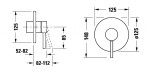 DURAVIT - Circle Sprchová baterie pod omítku, s tělesem, chrom CE4210007010