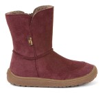 Dívčí zimní barefoot boty TEX SUEDE Bordeaux, Froddo, G3160238-1, červená - 29