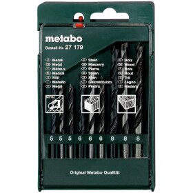 Metabo 627179000 sada spirálových vrtáku do kovu 9dílná 5 mm, 6 mm, 8 mm 1 ks