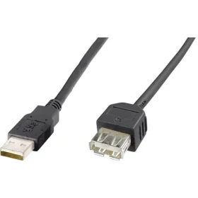 Digitus / Prodlužovací kabel USB 2.0 / USB A - USB A / 3 m / černý (AK-300200-030-S)