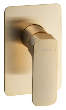 SAPHO SPY podomítková sprchová baterie, výstup, zlato mat PY41/19