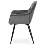 Jídelní židle, šedá, sametová látka, DCH-421 GREY4