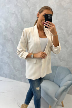 Sako s klopami elegantní světle béžové UNI