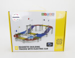 Mamido Magnetická stavebnice závodní dráha s elektrickým autíčkem 137 dílů MT1465