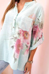 Dámská blůza z bavlny s květinovým vzorem a knoflíky mincovna UNI