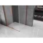 MEXEN/S - Velar L sprchový kout, posuvné dveře 120 x 80, dekor, měď kartáčovaná 871-120-080-33-65