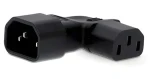Nedis napájecí adaptér IEC-320-C14/C13 černá / Napájecí adaptér / Úhlový pravý / Poniklované konektory (CEGB11904BK)