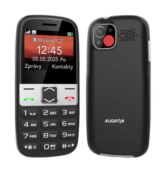 Aligator A775 Senior černý + stolní nabíječka (A775BK)