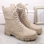 Pohodlná zateplená kožená obuv Rieker W RKR613 beige 40
