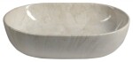 SAPHO - DALMA keramické umyvadlo na desku, 59x42 cm, marfil 427