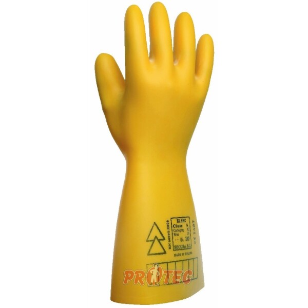 Rukavice dielektrické ELSEC,do 1000 V, tř.0, tloušťka 1,0 mm, vel.10 10 žluté