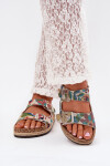 Dámské vzorované pantofle na korkové platformě s přezkami Lee Cooper – multicolor Velikost: 37