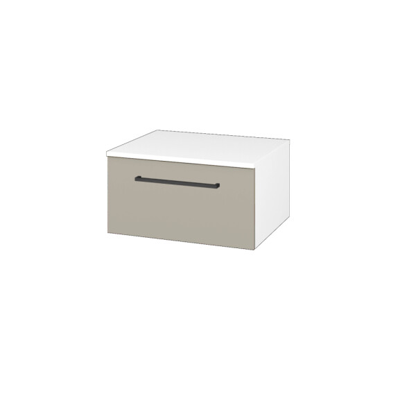 Dřevojas - Nízká skříňka DOS SNZ1 60 - N01 Bílá lesk / Úchytka T06 / L04 Béžová vysoký lesk 281236H