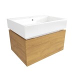 Koupelnová skříňka s umyvadlem SAT Feel 60x30x46 cm medový dub mat SATFEEL60DMU2 SATFEEL60DMU2