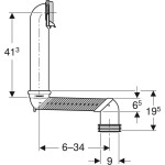 GEBERIT - Příslušenství Souprava odskokového kolena Monolith pro závěsné WC 131.088.29.1