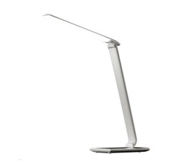 Solight LED stolní lampička stmívatelná, 12W, volba teploty světla, USB, bílý lesk