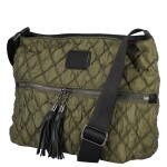 Dámská prošívaná crossbody kabelka s třásněmi Yana, zelená