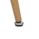 Stůl jídelní 140x80, MDF, bílá matná deska, kovové nohy v barvě dubu.