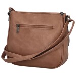 Trendy dámská koženková crossbody kabelka Gergana, tmavě starorůžová