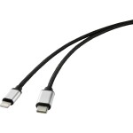 Ansmann Apple iPad/iPhone/iPod nabíjecí kabel [1x USB 2.0 zástrčka A - 1x dokovací zástrčka Apple Lightning] 2.00 m čern