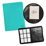 Album na karty TCG Guru 9-Pocket Zippered Xenon Turquoise