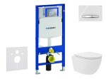 GEBERIT - Duofix Set předstěnové instalace, kompaktního klozetu Oudee Vortex a sedátka softclose, tlačítko Sigma50, chrom/alpská bílá SANI11CA3166