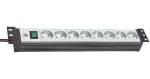 Brennenstuhl Premium Line 19" napájecí lišta černo-šedá / Napájecí lišta / 8x zásuvka / IEC C14 / 3 m / 1,5U (1156057018)