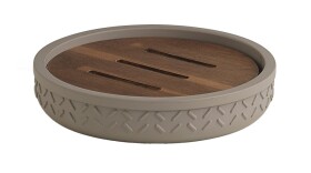 Gedy - THEA mýdlenka na postavení, šedá/tmavý bambus TH1183