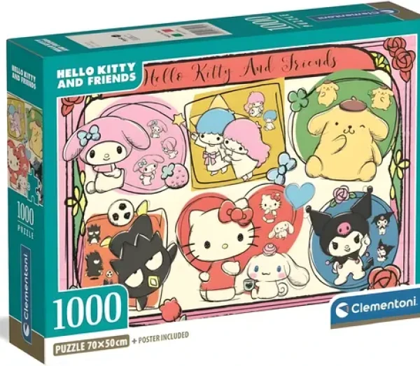 CLEMENTONI Puzzle Hello Kitty a přátelé: Roztomilá koláž